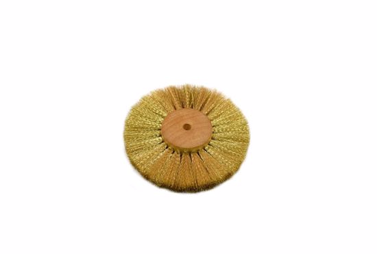 Picture of 16.441 BRASS WIRE BRUSH .004 Crimped 2 Row 4"