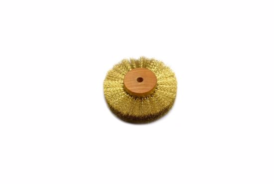 Picture of 16.443 BRASS WIRE BRUSH .004 Crimped 3 Row 3"
