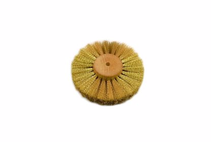 Picture of 16.444 BRASS WIRE BRUSH .004 Crimped 3 Row 4"