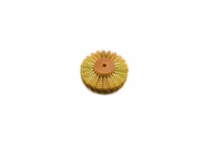 Picture of 16.445 BRASS WIRE BRUSH .004 Crimped 4 Row 3"