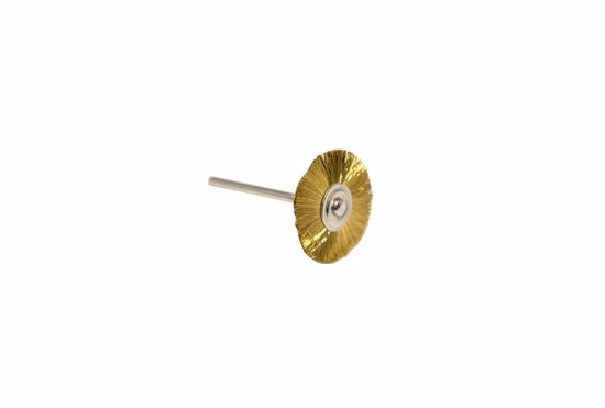 Picture of 16.813 MOUNTED WHEEL BRUSH 1" BRASS 3/32" Mandrel