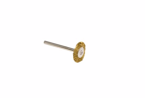 Picture of 16.810 MOUNTED WHEEL BRUSH 3/4" BRASS 1/8" Mandrel