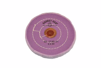 Picture of 17.53101 MUSLIN BUFF BERRY BUFF LEATHER CENTER 5" X 40 Ply